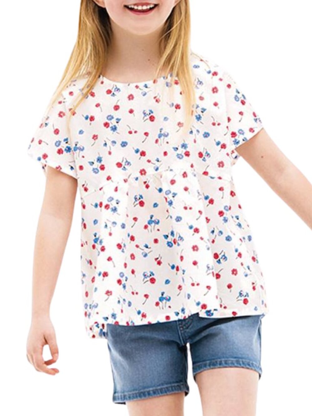 Uniqlo x Studio Sanderson Girl's Printed Floral Short Sleeve T Shirt